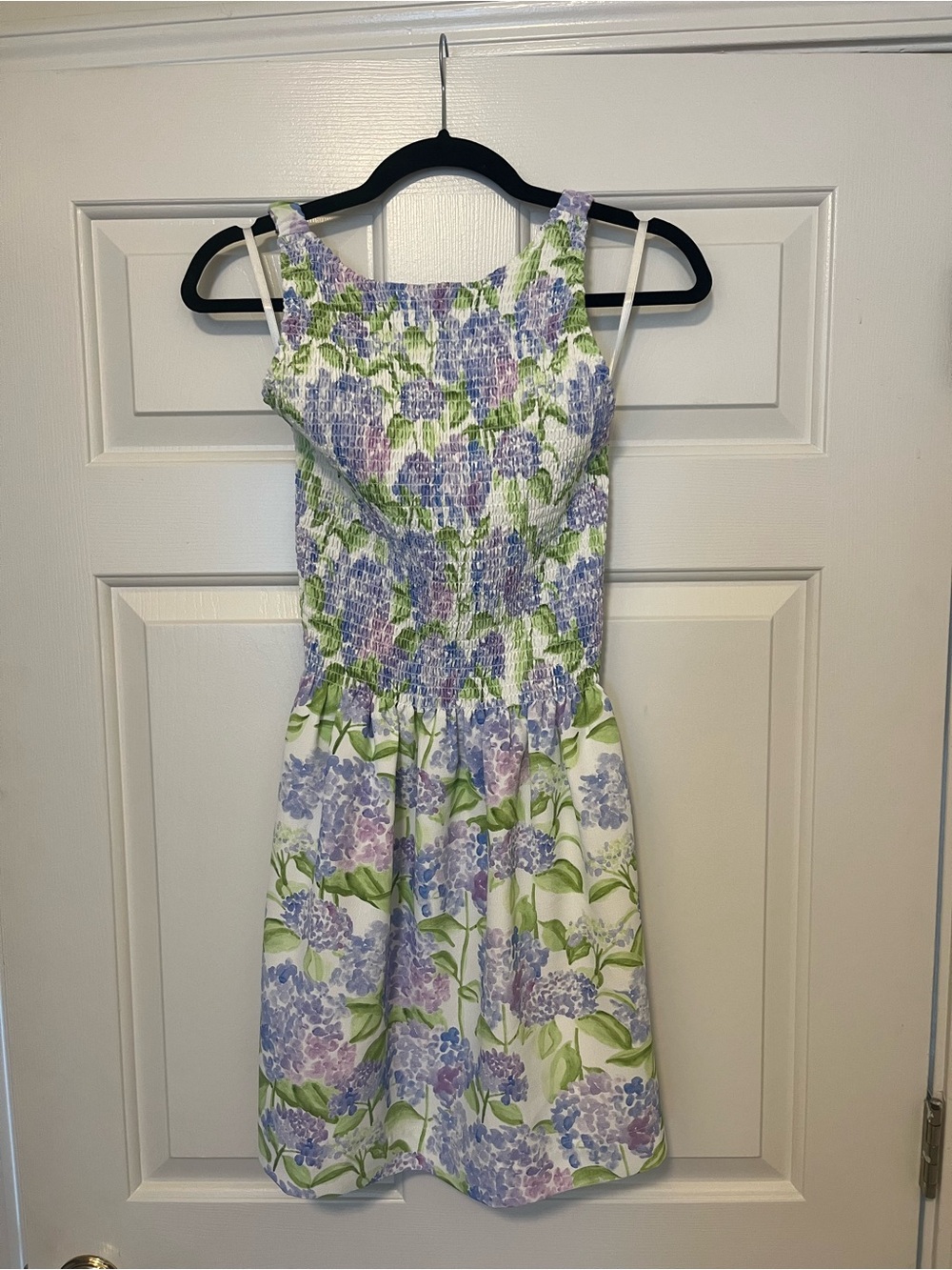 Hill House Sundress in Lavender and Green